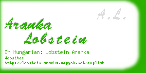 aranka lobstein business card